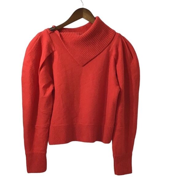 ULLA JOHNSON Red Riley Cowl Neck Pullover 
Sweater Size Small - Picture 3 of 11